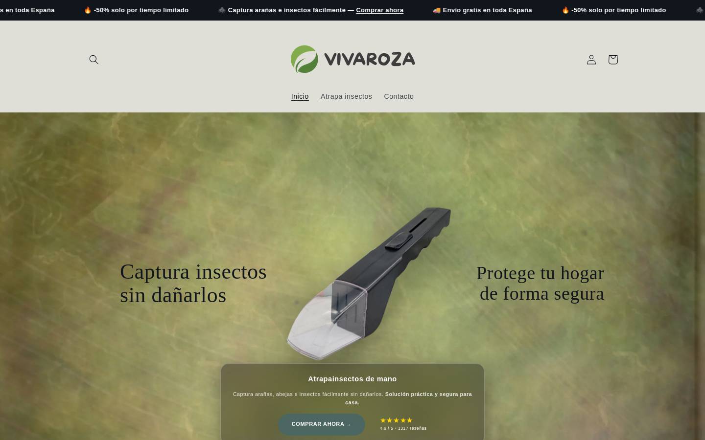 vivaroza.com homepage screenshot