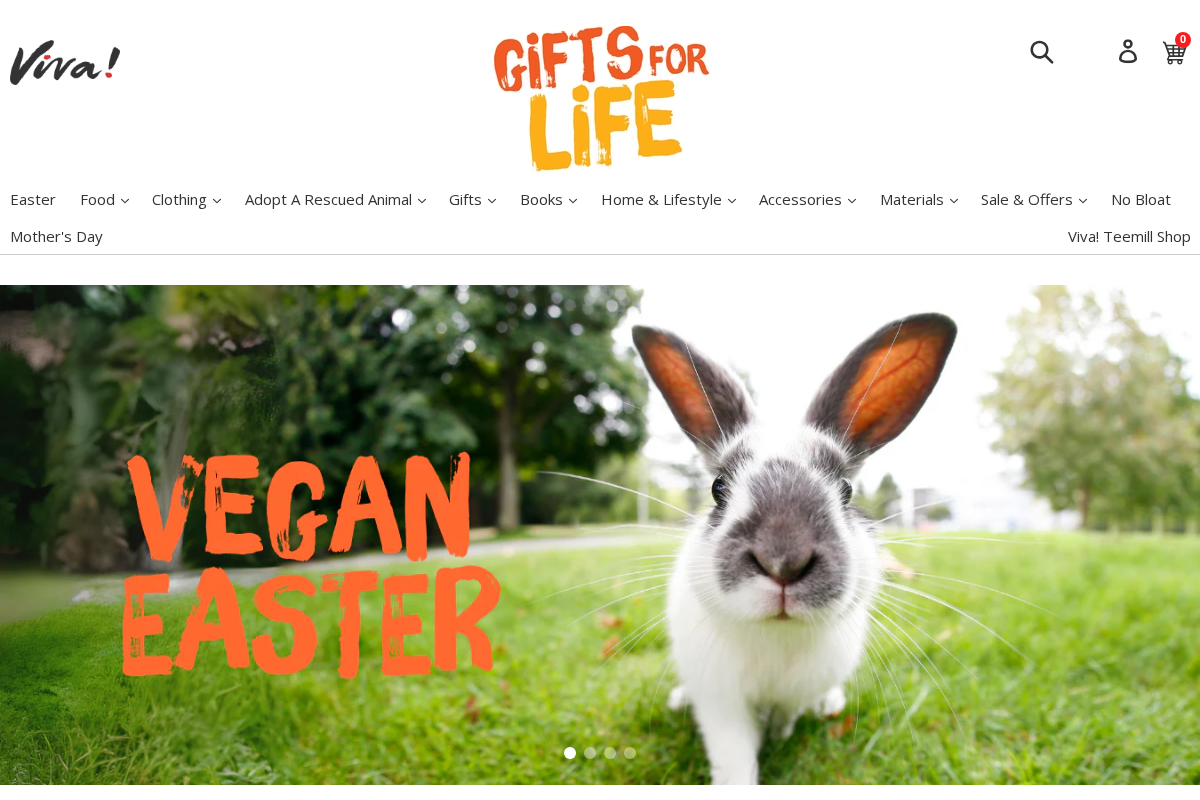 Gifts for Life | Viva! homepage screenshot
