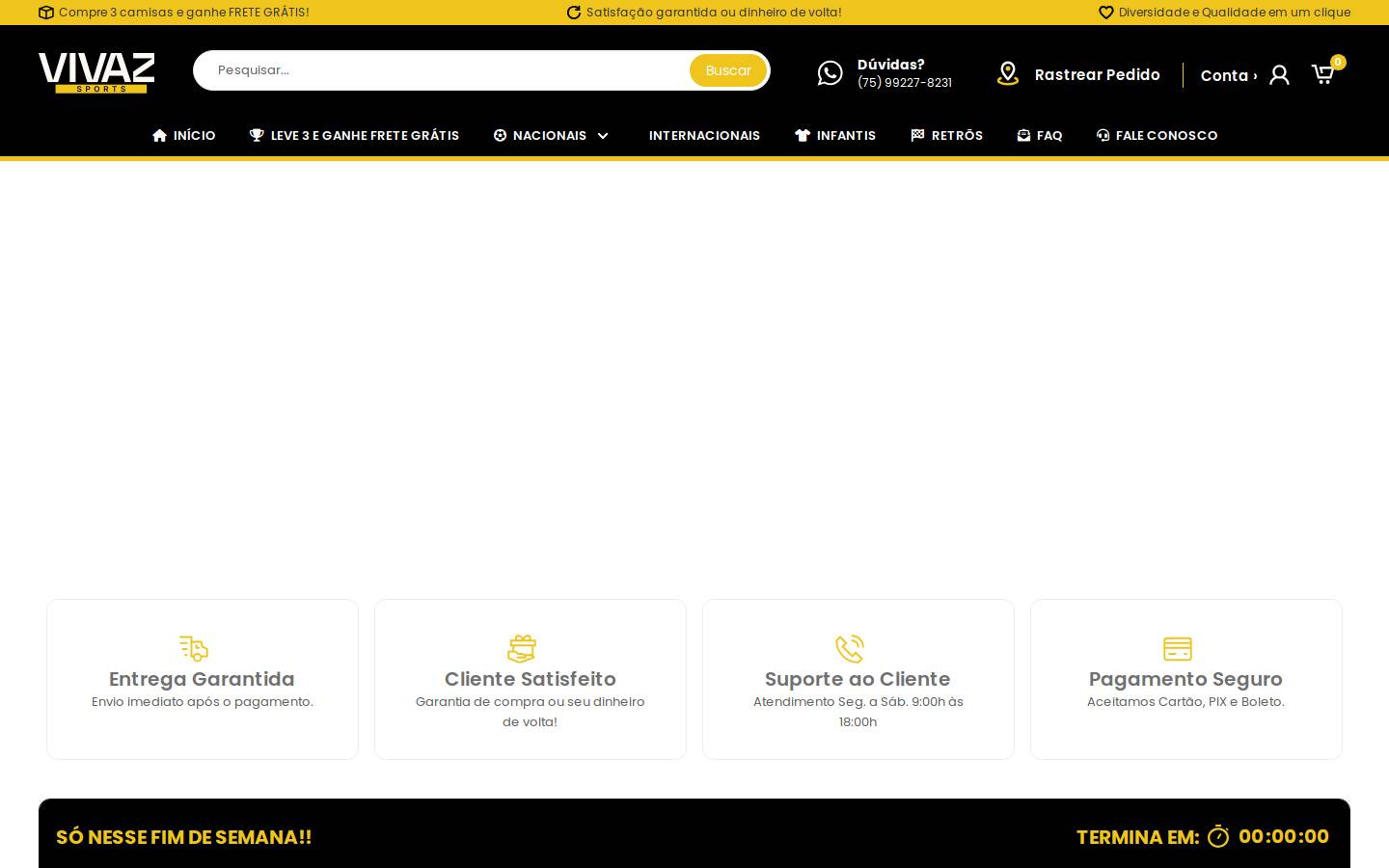 vivazsports.com homepage screenshot