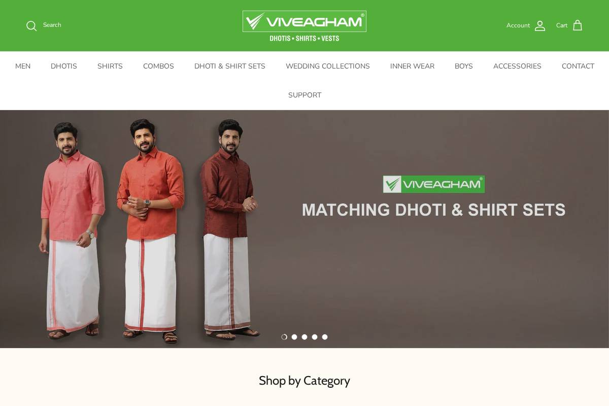 viveagham.com homepage screenshot