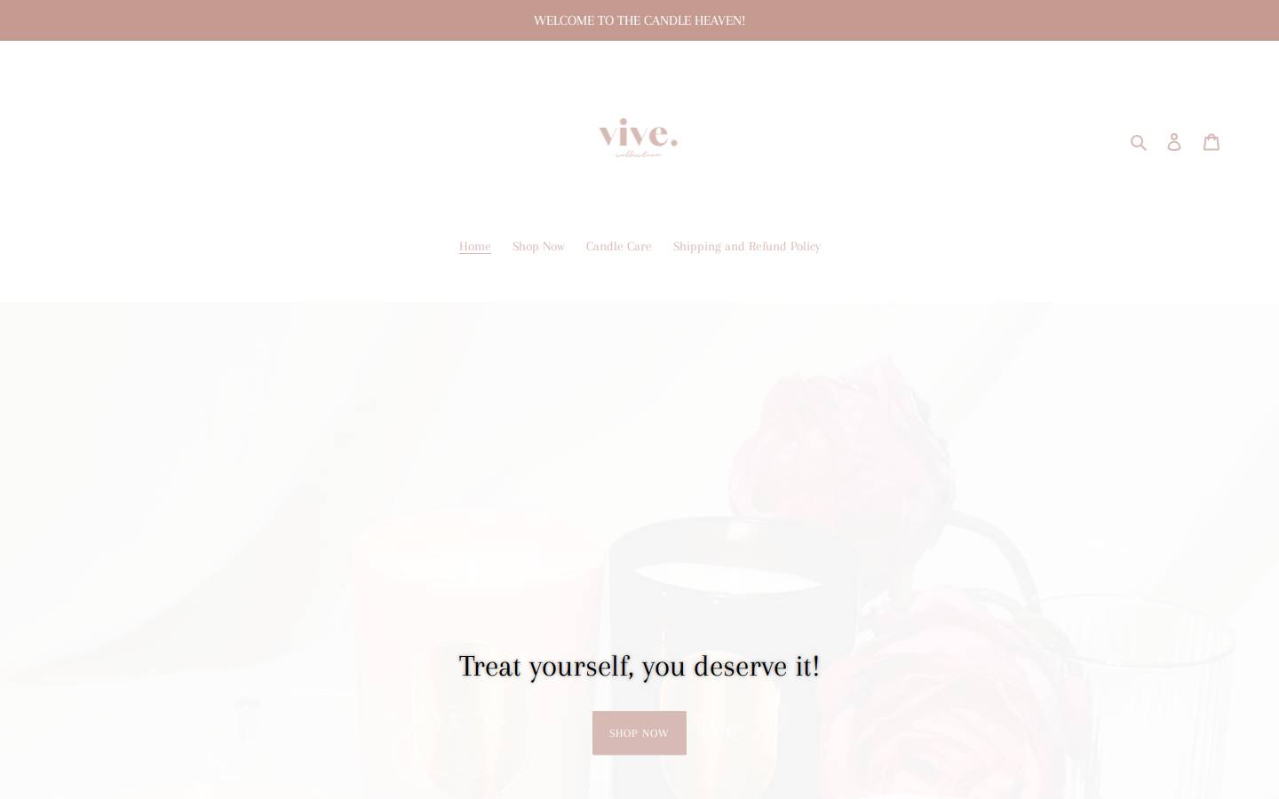 vivecollection.com homepage screenshot