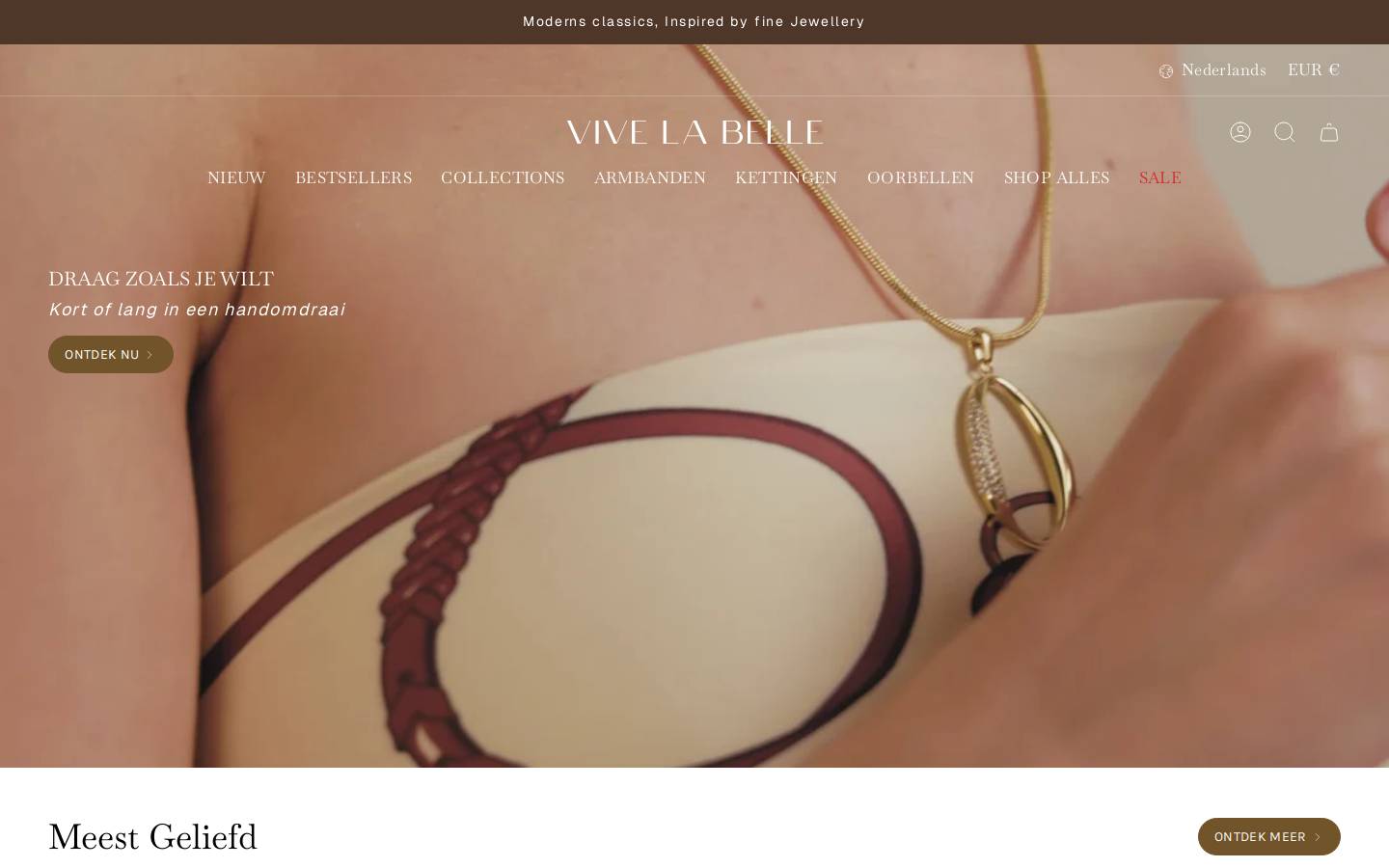 Vive la Belle homepage screenshot