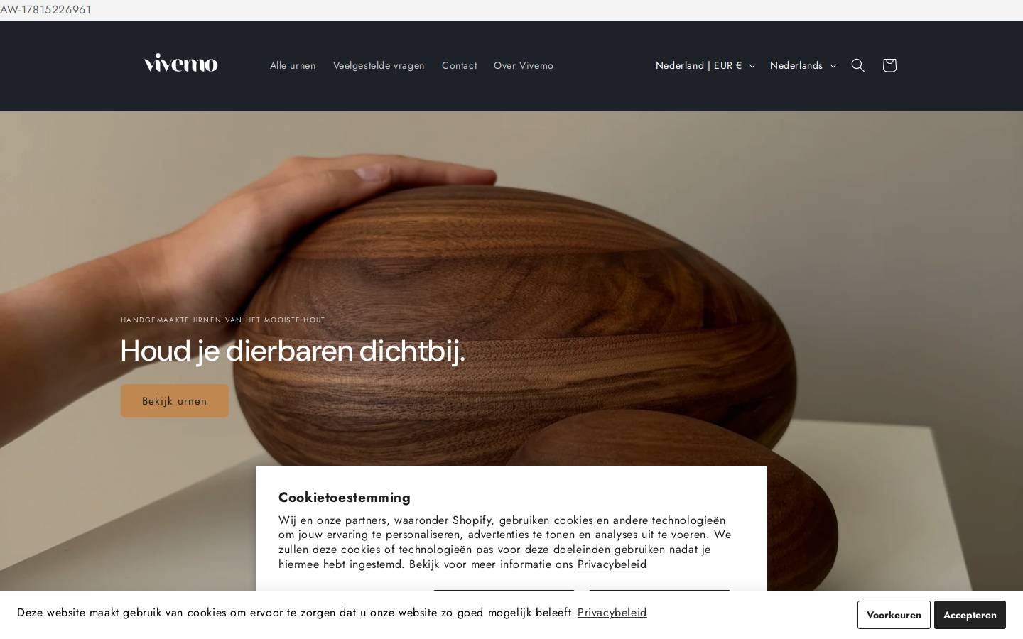vivemo.nl homepage screenshot