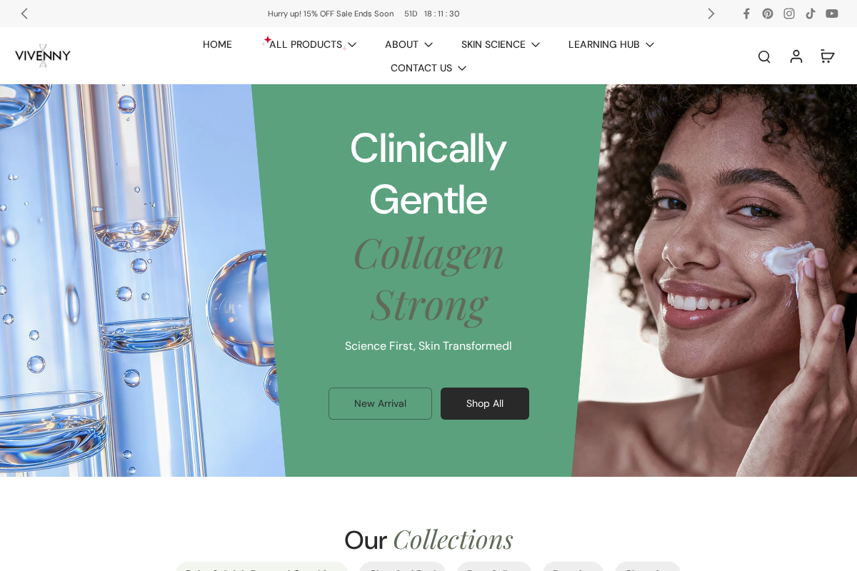 Vivenny homepage screenshot