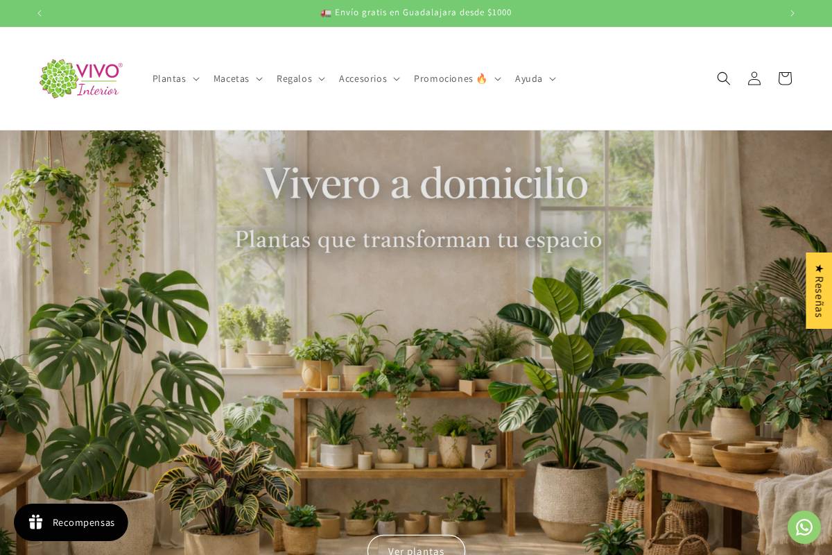 viveroadomicilio.mx homepage screenshot