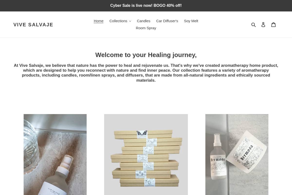 vivesalvaje.com homepage screenshot