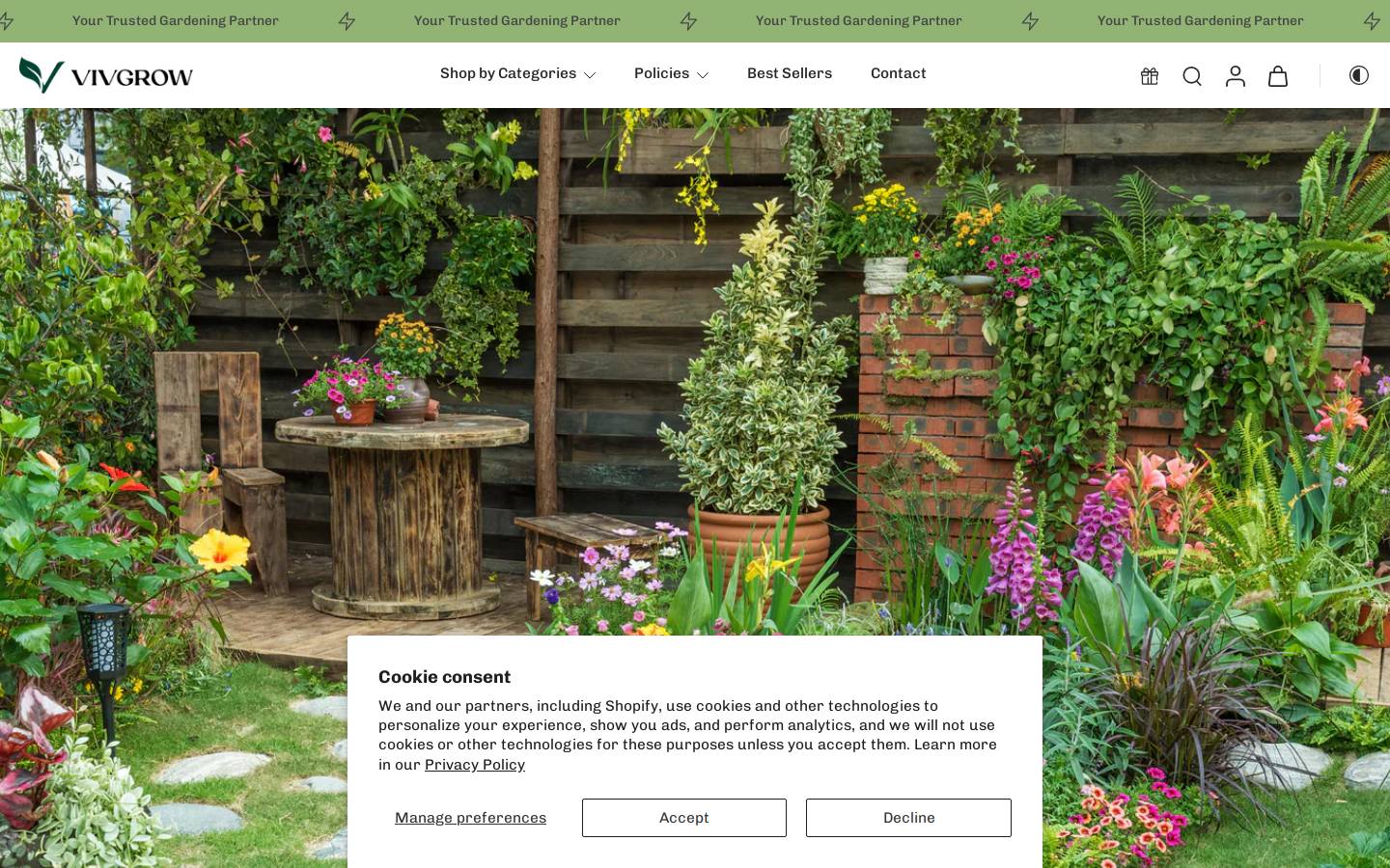 vivgrow.com homepage screenshot
