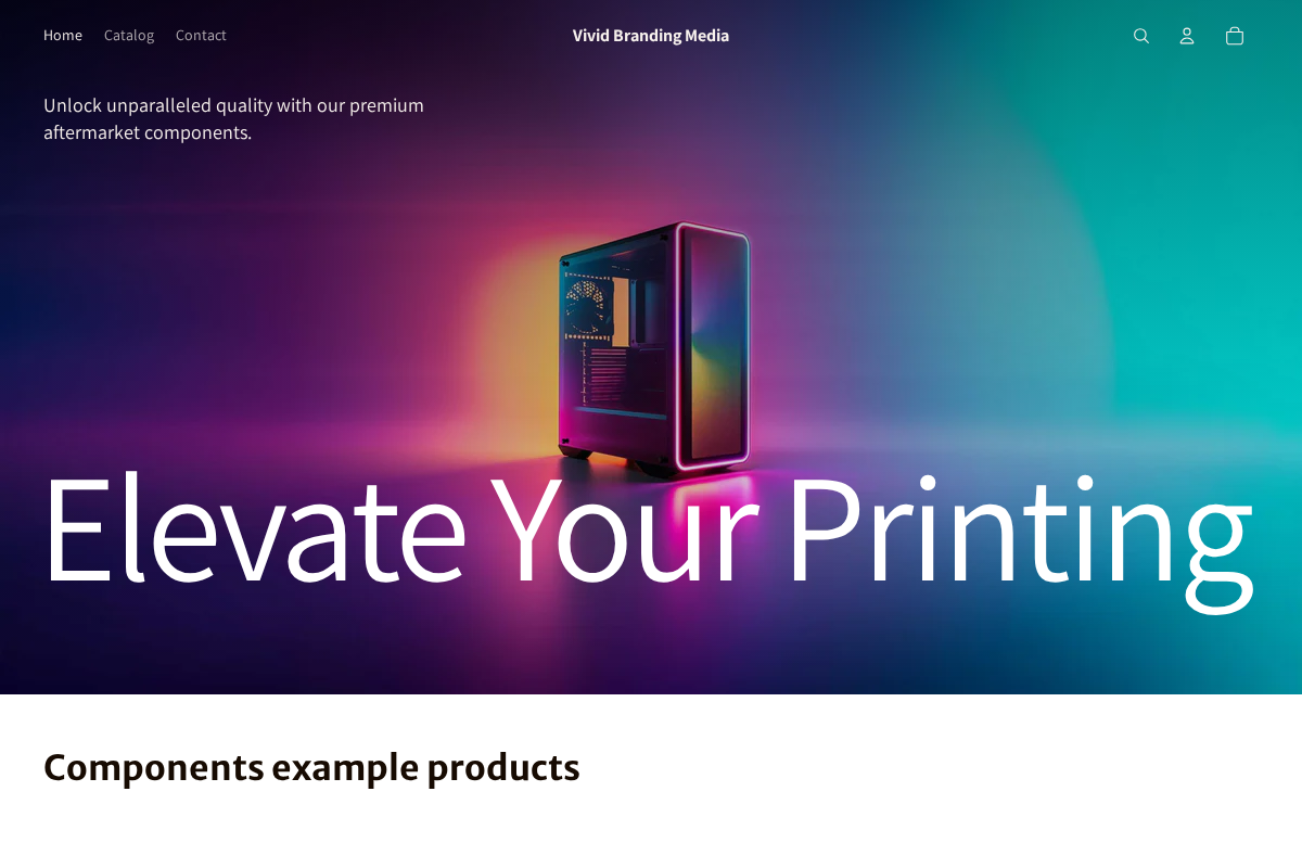 Vivid Branding Media homepage screenshot