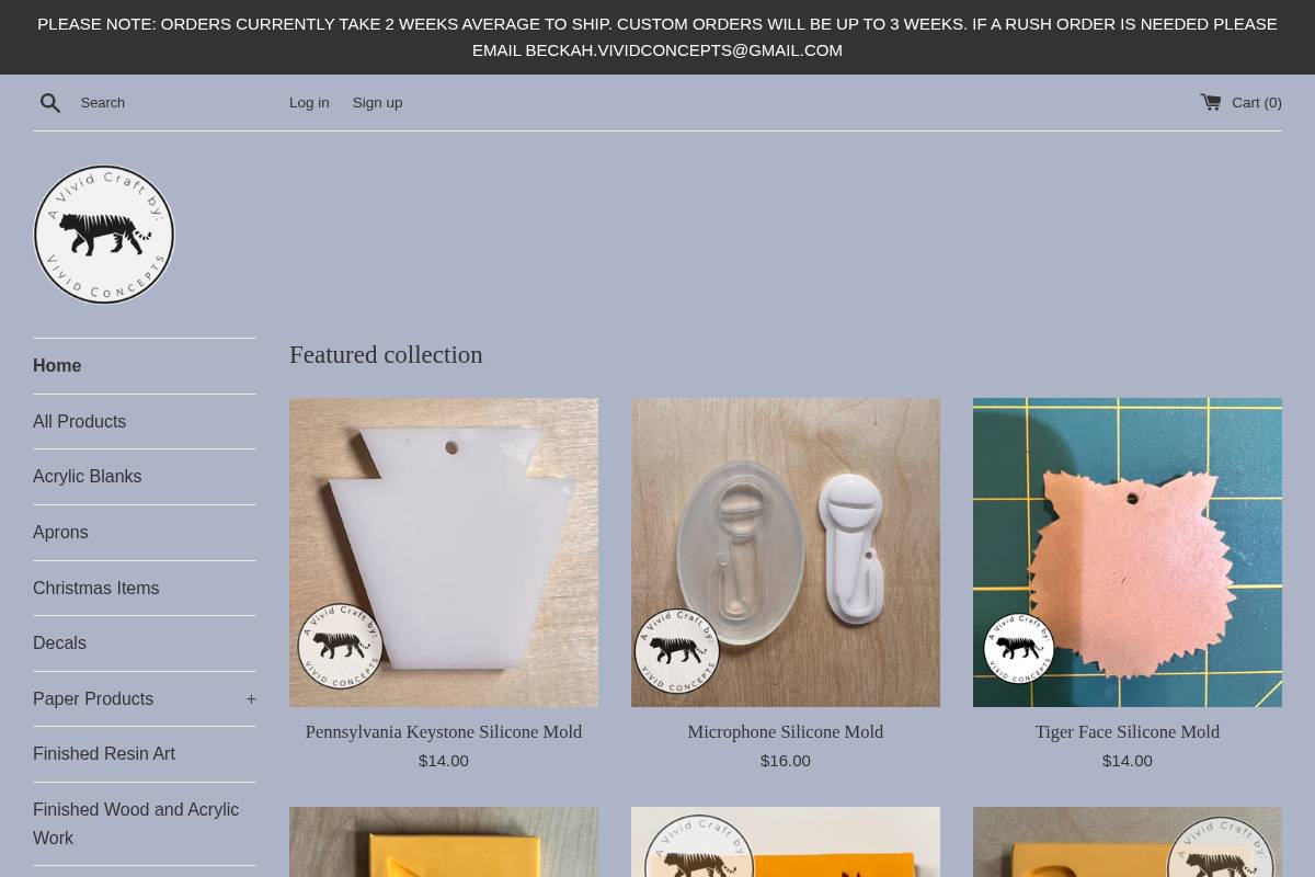 vividconceptsinc.com homepage screenshot
