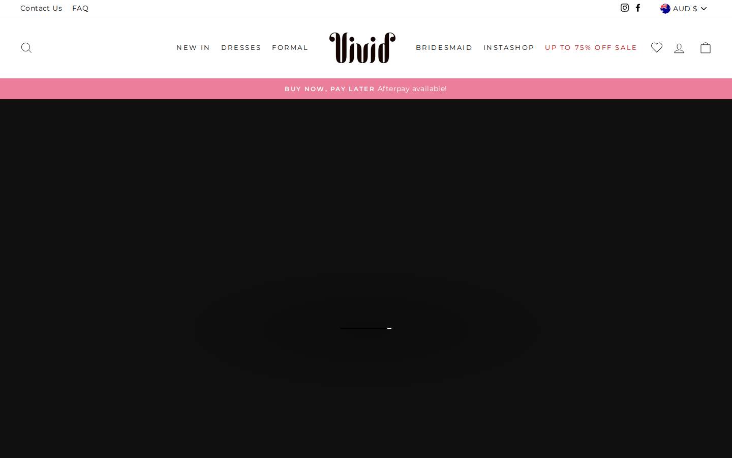 vividdresses.com.au homepage screenshot