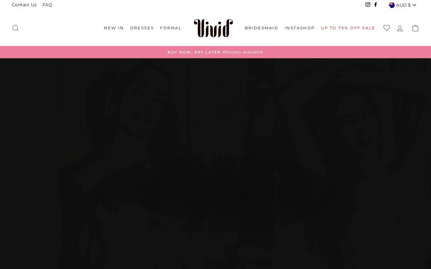 vividresses.com.au homepage screenshot