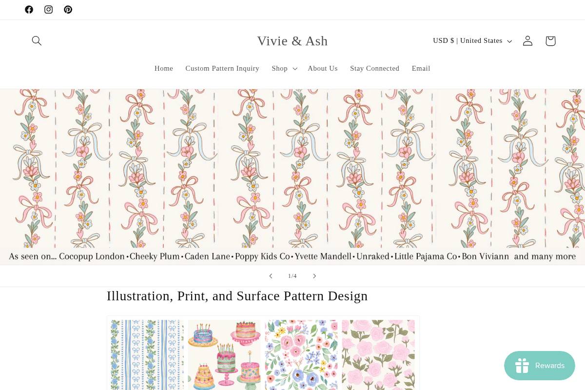 vivieandash.com homepage screenshot