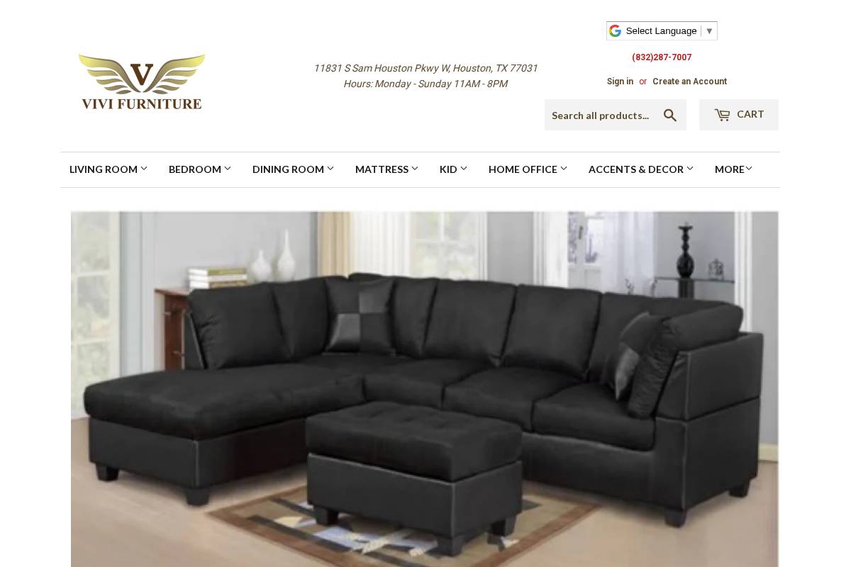 vivifurniture.com homepage screenshot