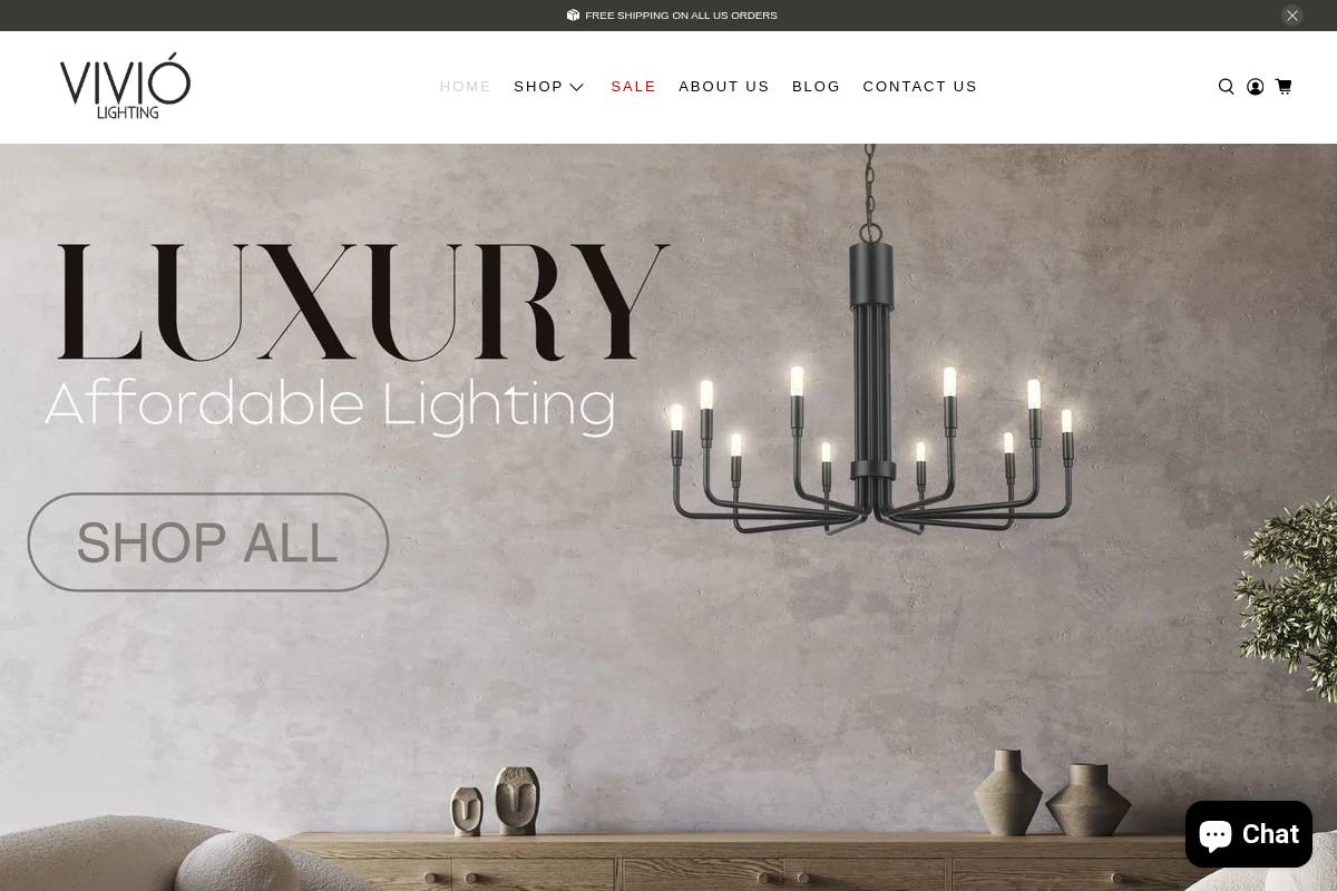 viviolighting.com homepage screenshot