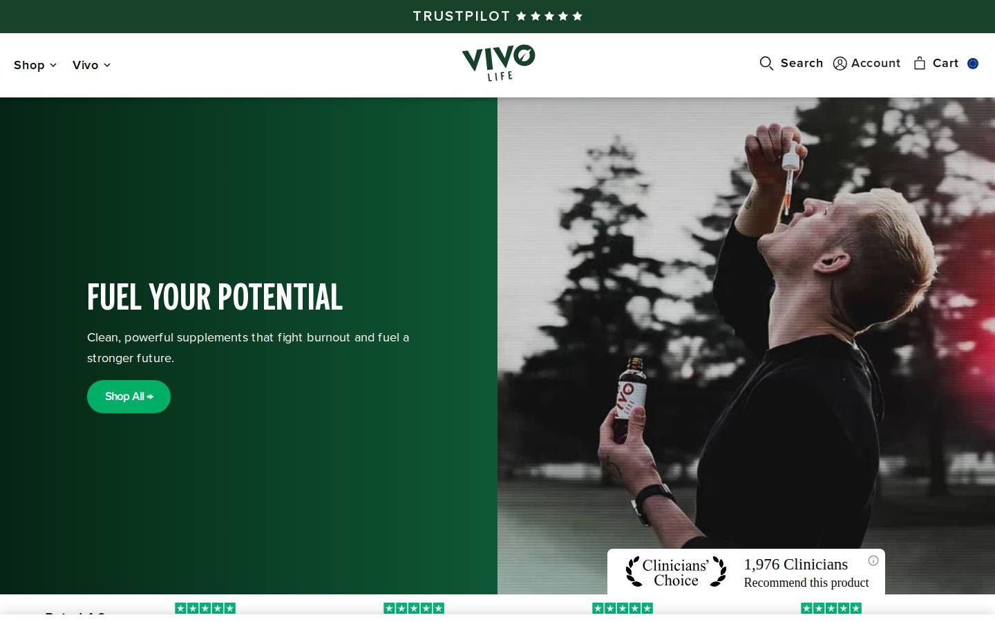 Vivo Life homepage screenshot