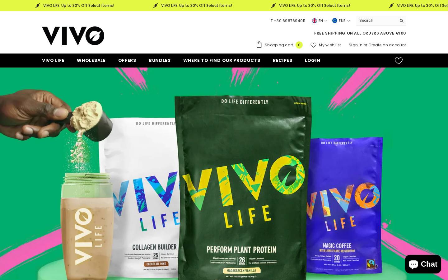 Vivo Life homepage screenshot