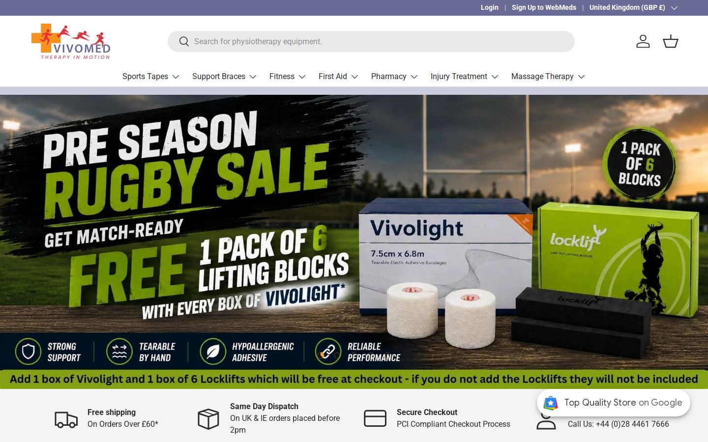 Vivomed homepage screenshot