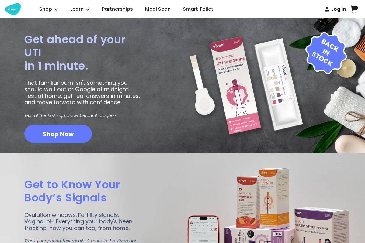 Vivoo homepage screenshot