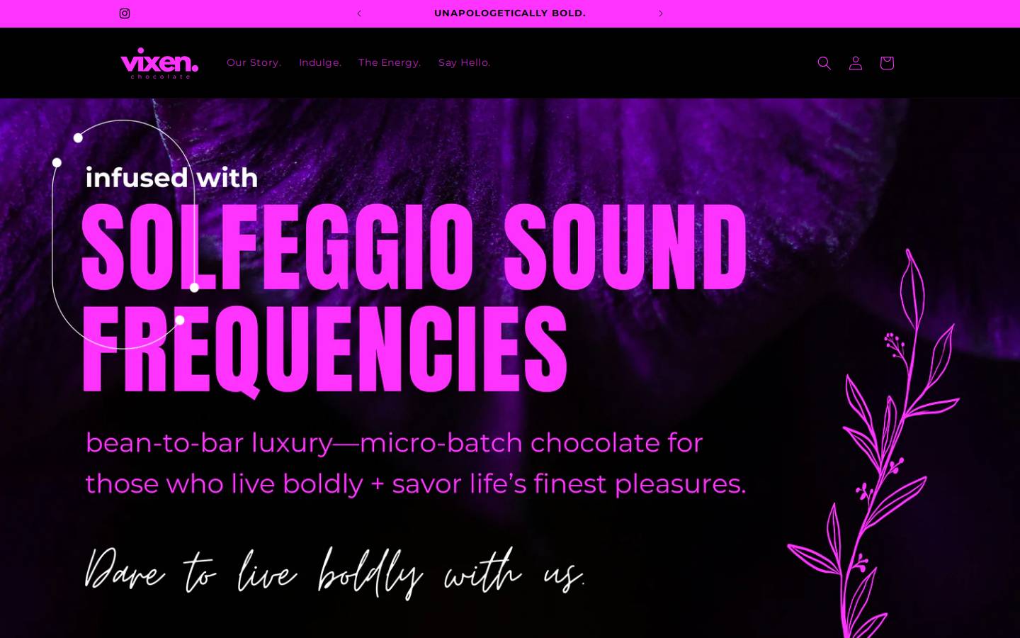 vixenchocolate.com homepage screenshot