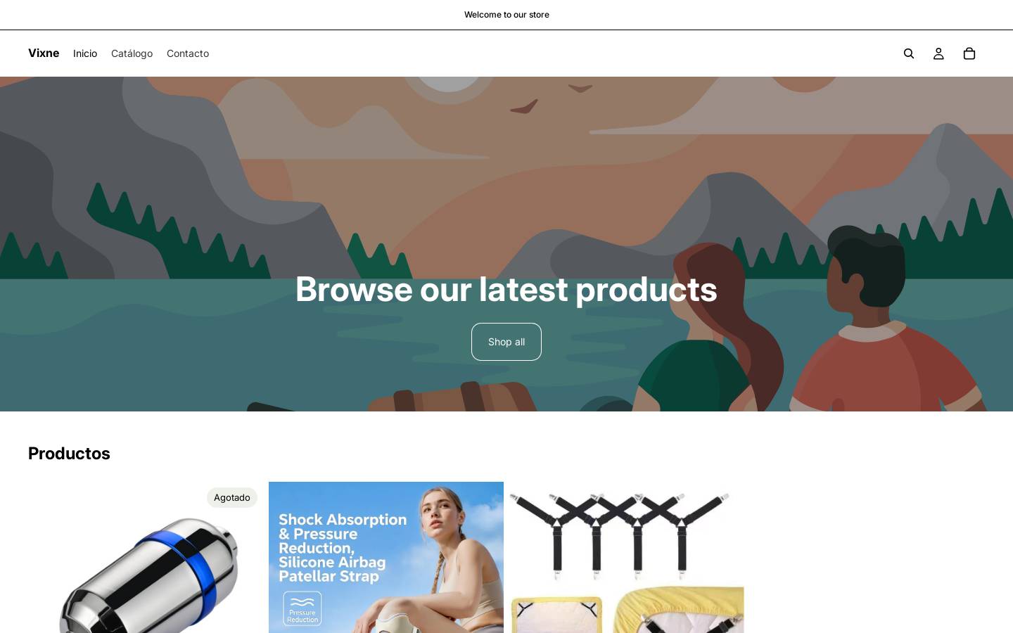 vixneshop.com homepage screenshot