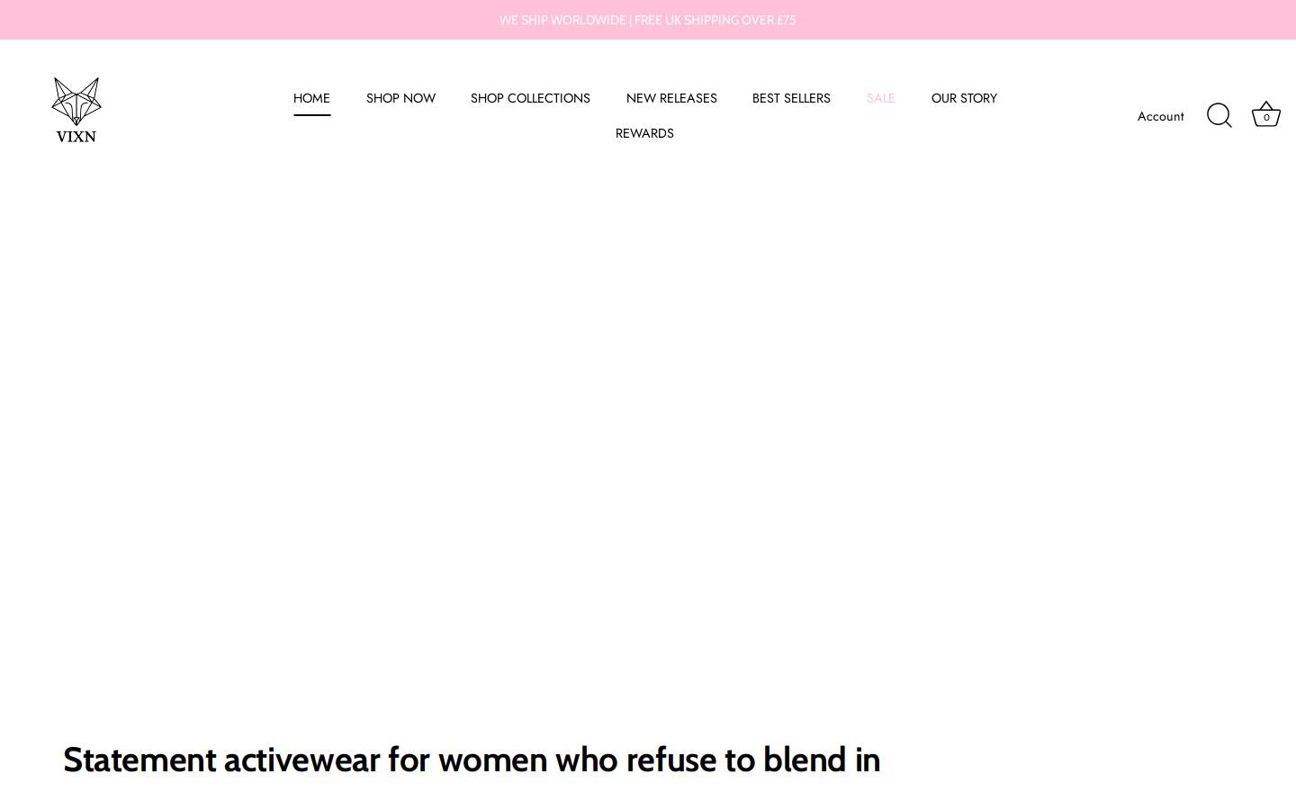 Vixn homepage screenshot