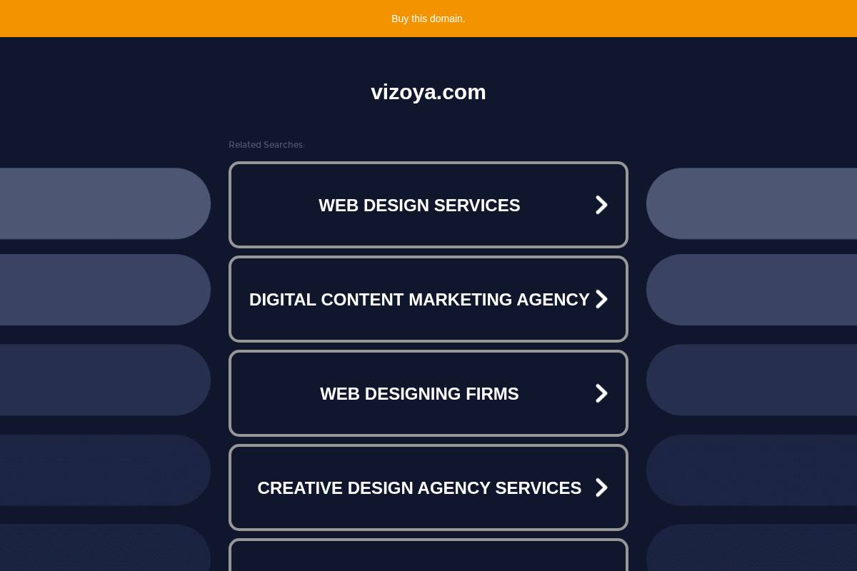vizoya.com homepage screenshot
