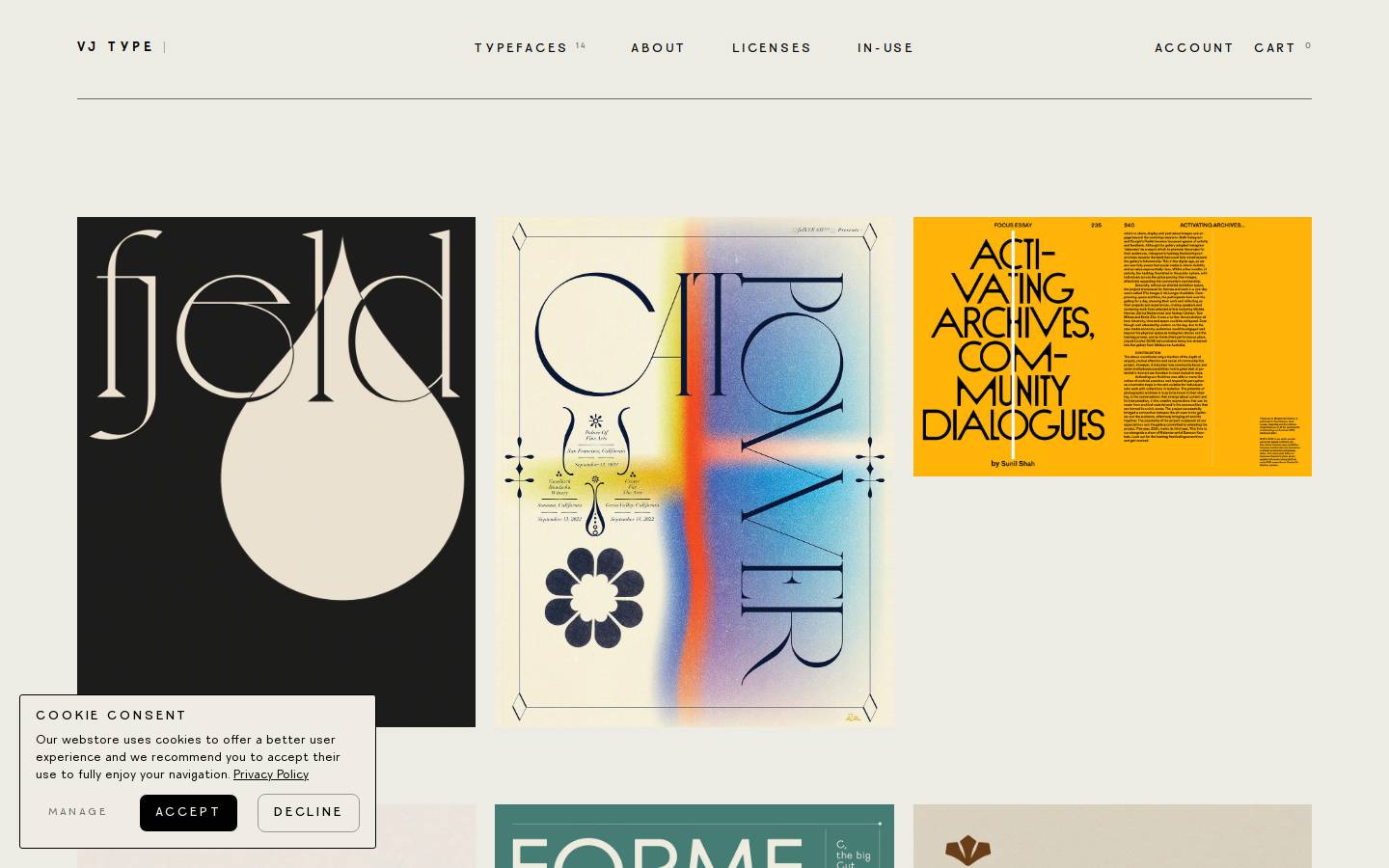 vj-type.com homepage screenshot