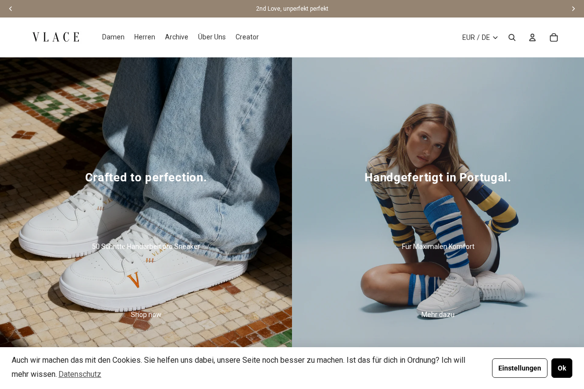 VLACE homepage screenshot