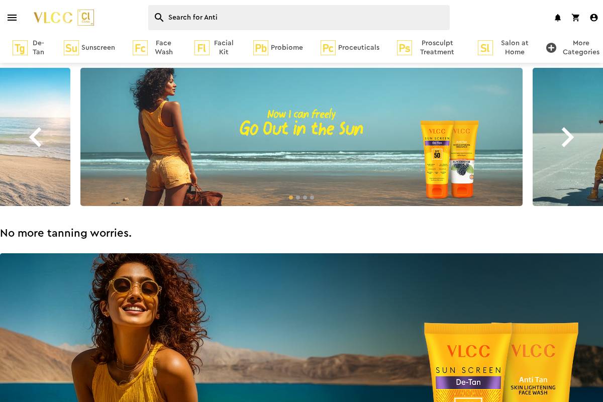 vlccproducts.com homepage screenshot