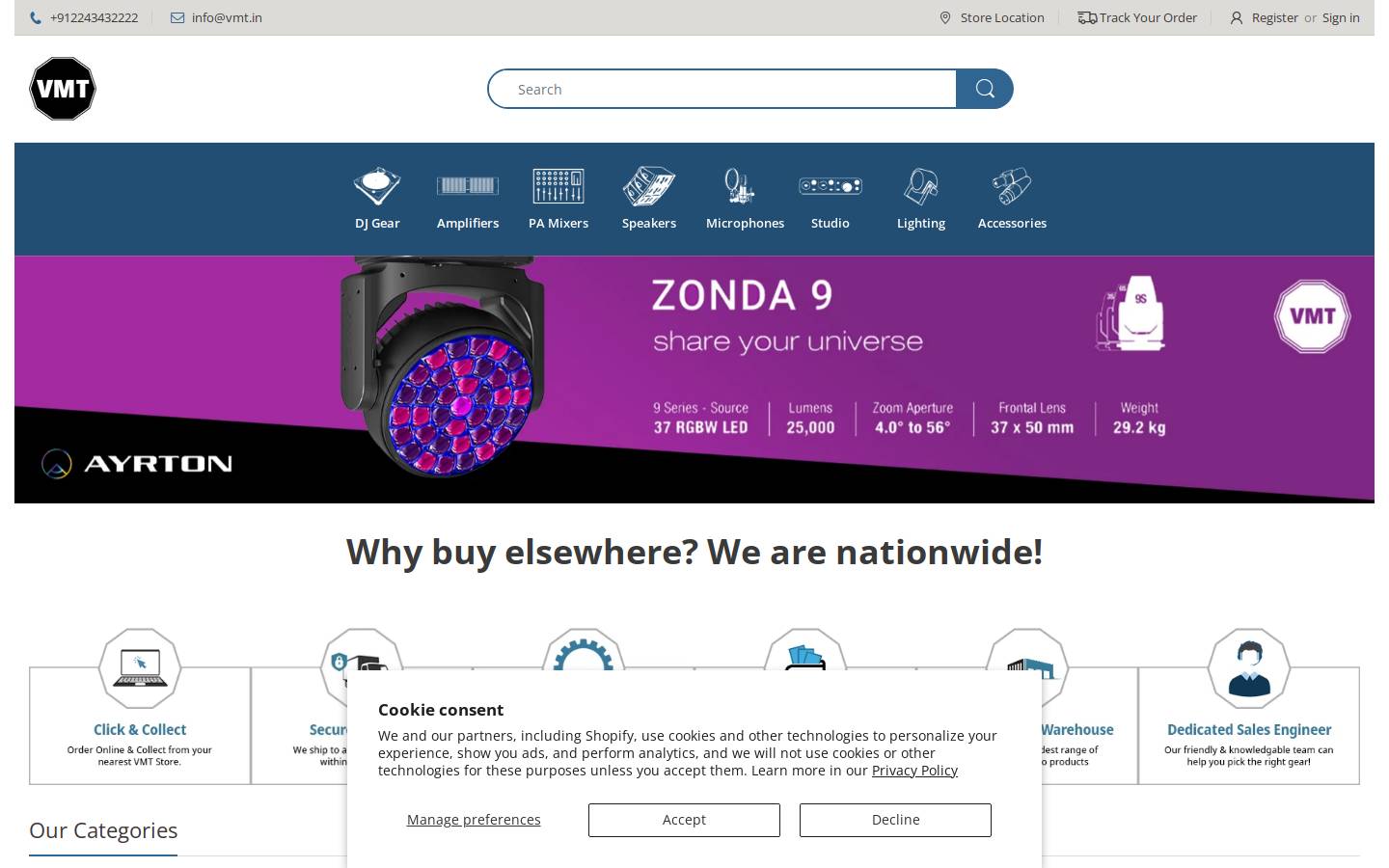 vmt.in homepage screenshot