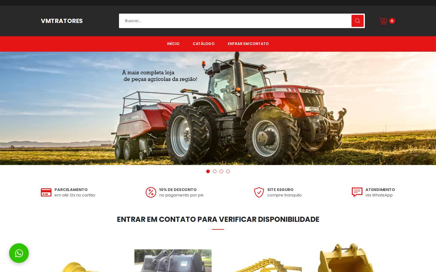 vmtratores.com.br homepage screenshot