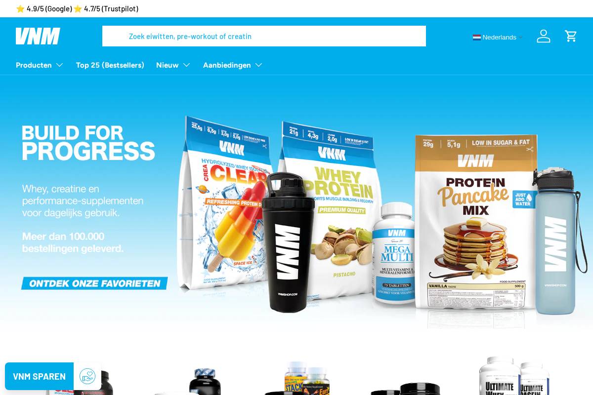 VNM homepage screenshot