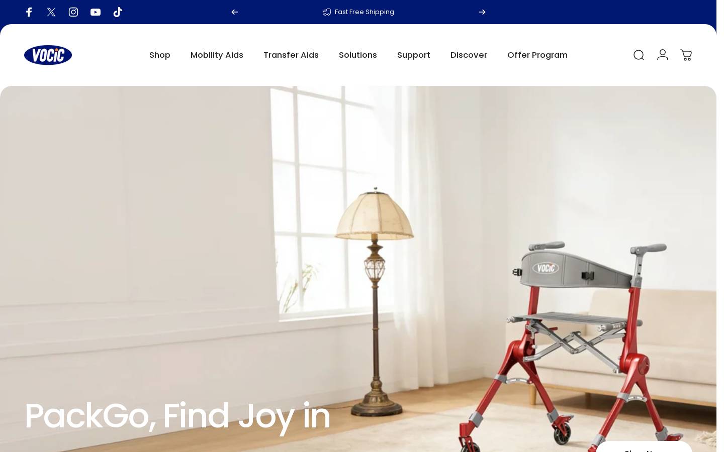 VOCIC homepage screenshot