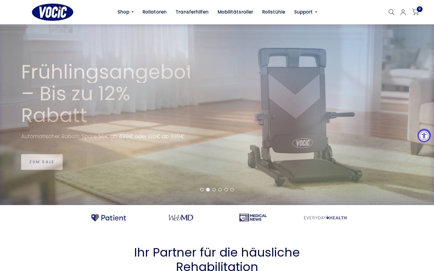 Vocic homepage screenshot