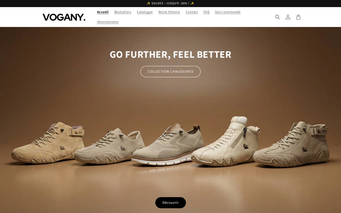 Vogany homepage screenshot
