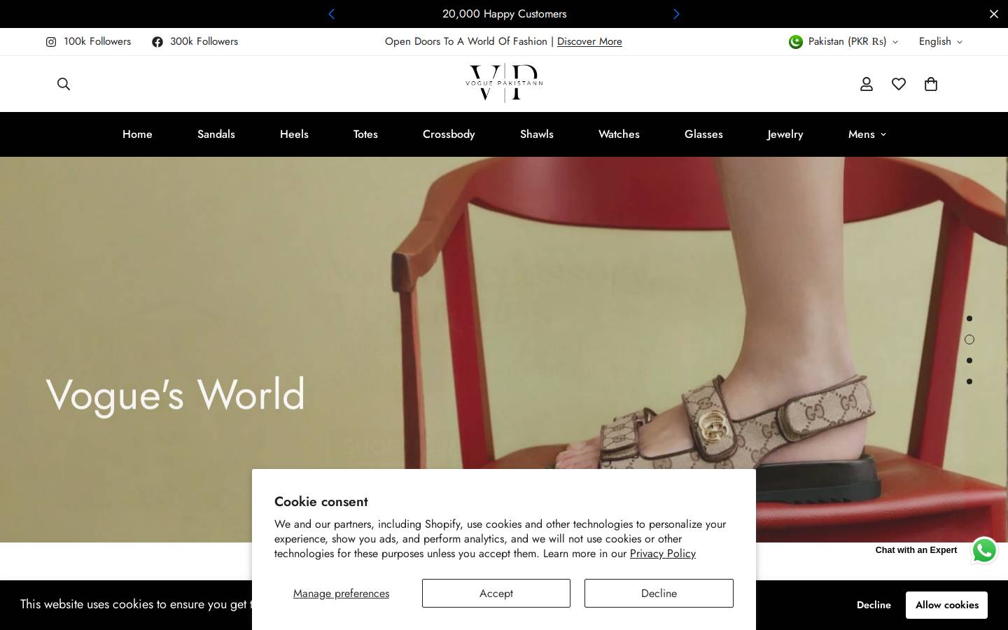 voguepakistan.com homepage screenshot