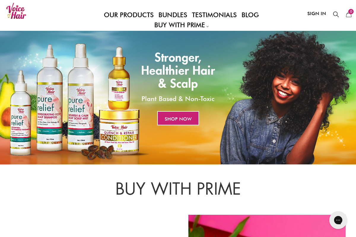 voiceofhaircare.com homepage screenshot