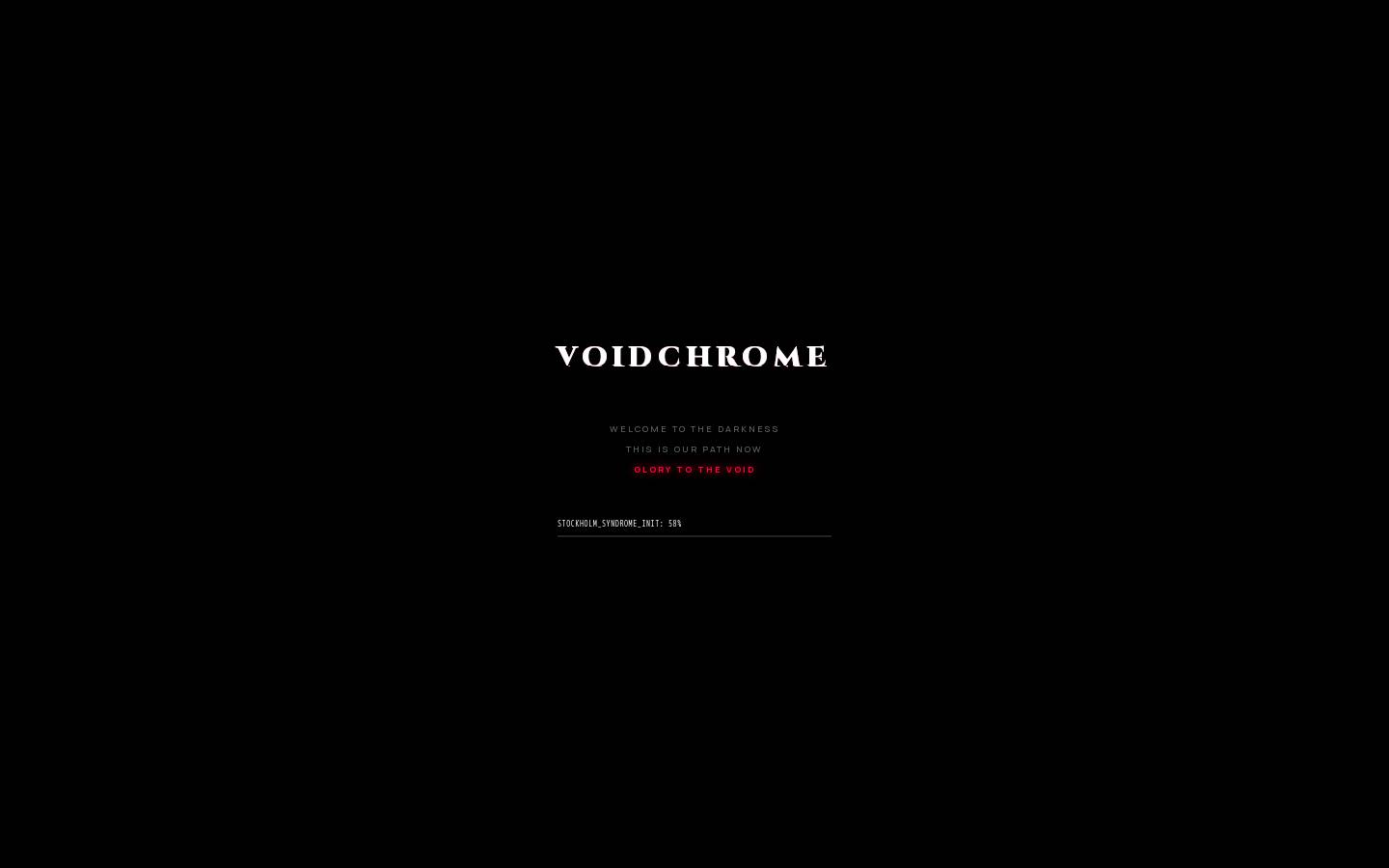 voidchrome.com homepage screenshot