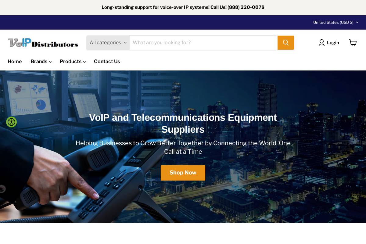 voip-distributors.com homepage screenshot
