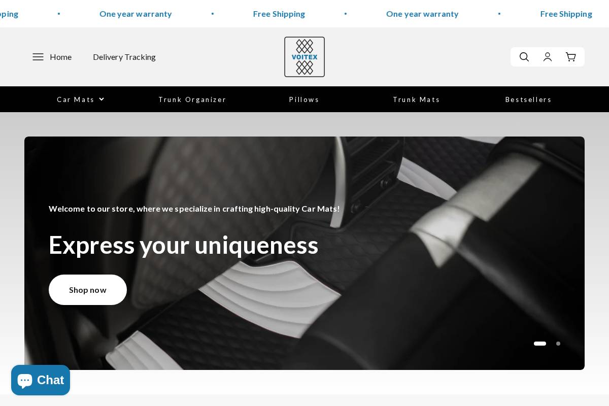 Voitex homepage screenshot