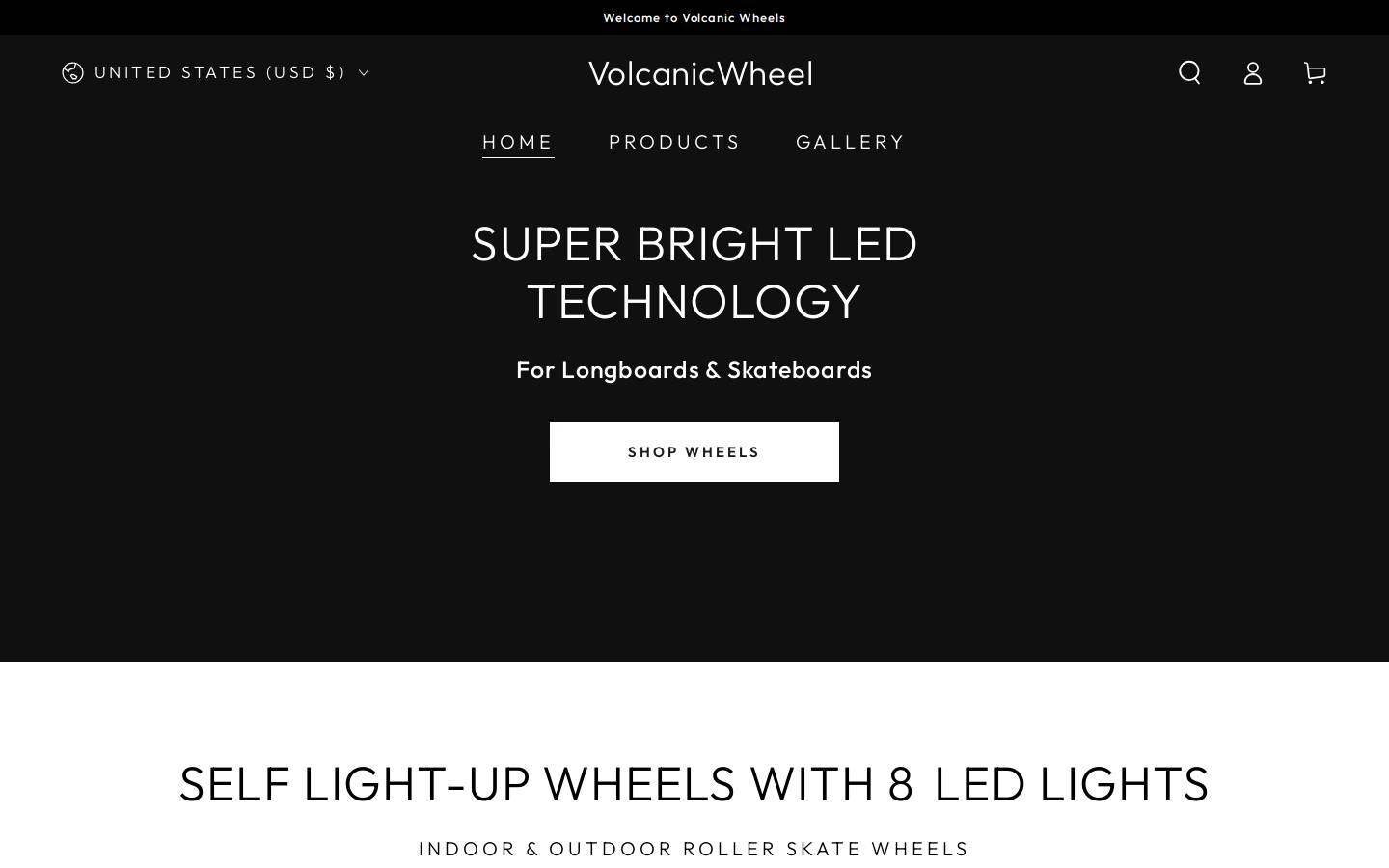 volcanicwheel.com homepage screenshot