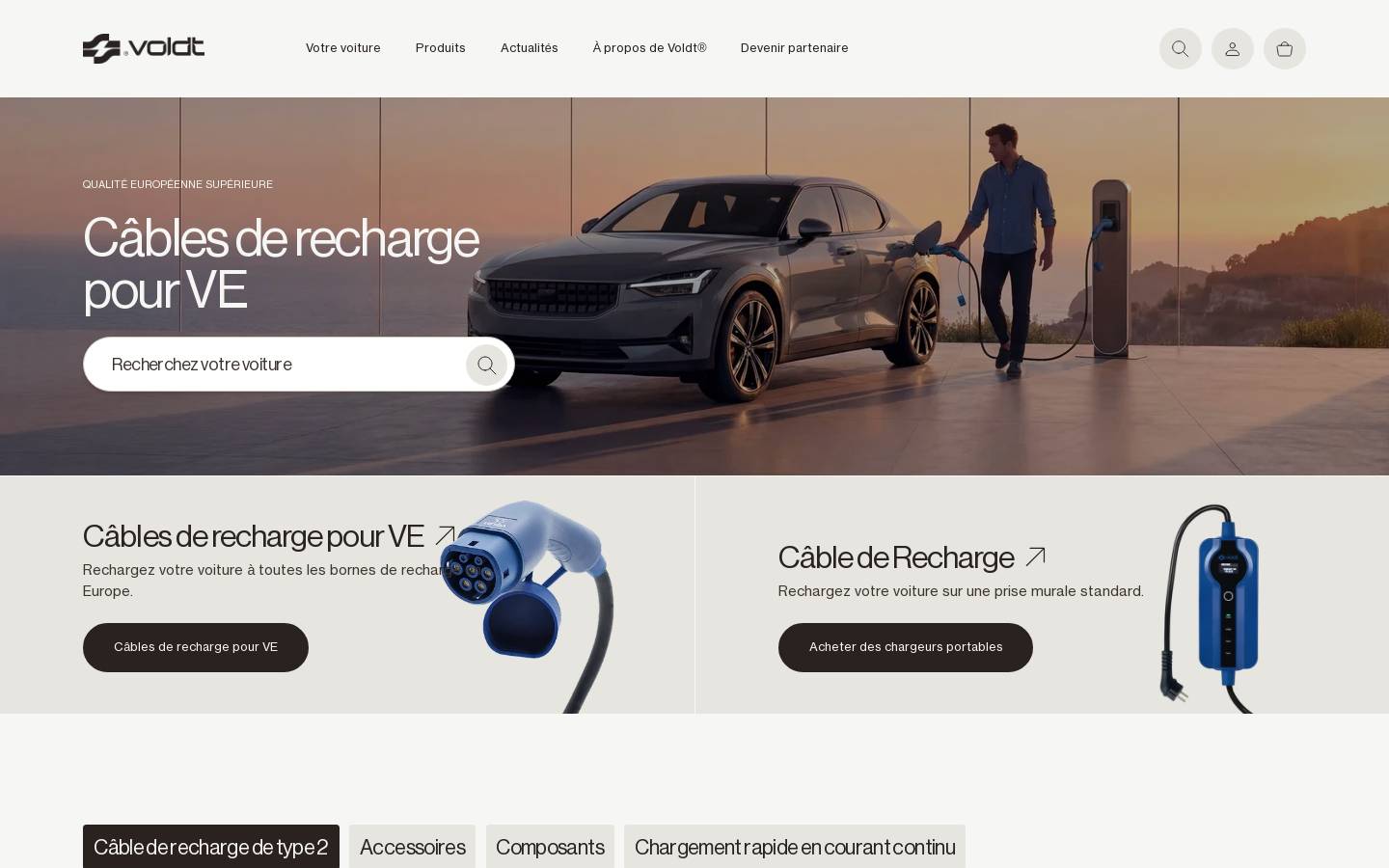Voldt homepage screenshot