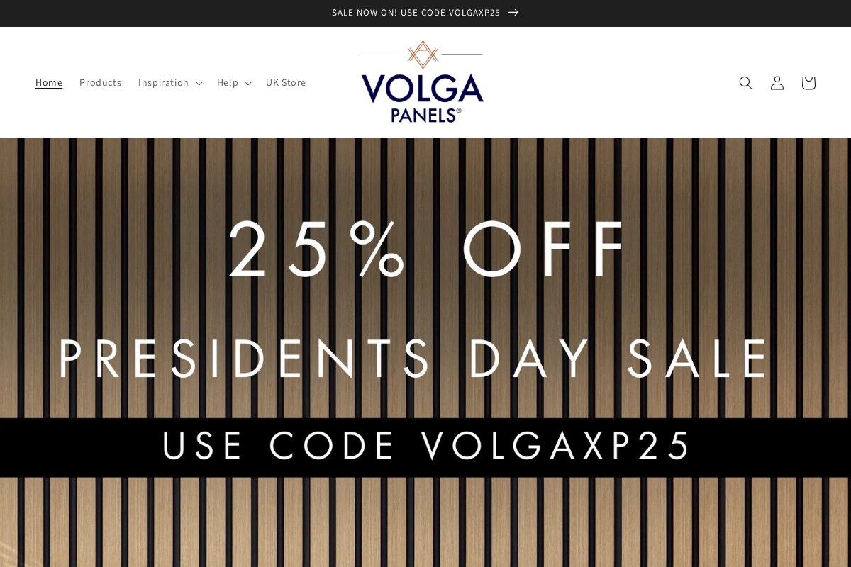 Volga Panels™ homepage screenshot