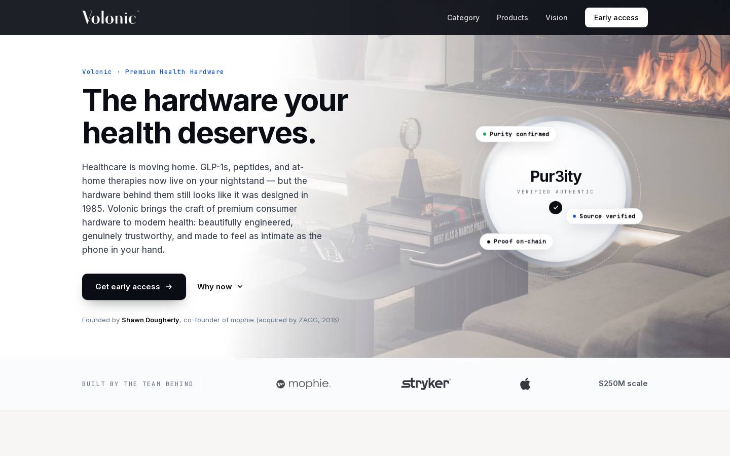 volonic.com homepage screenshot