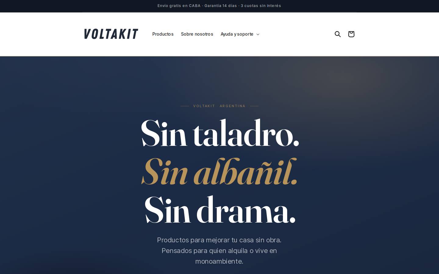 voltakit.com homepage screenshot