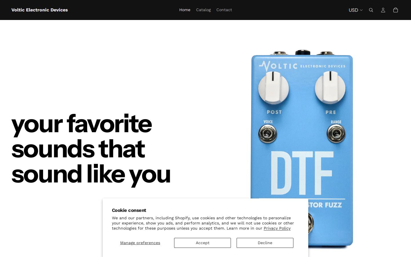 volticelectronicdevices.com homepage screenshot
