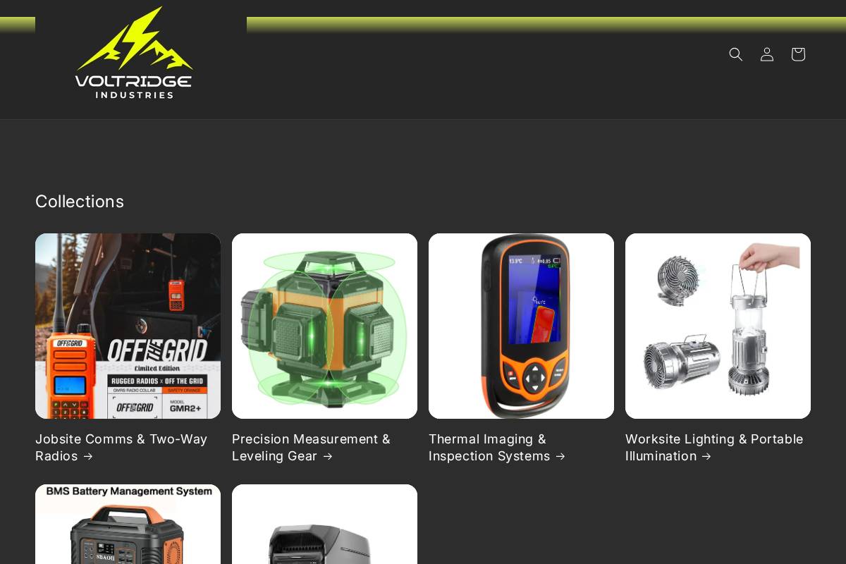 voltridgeindustries.com homepage screenshot