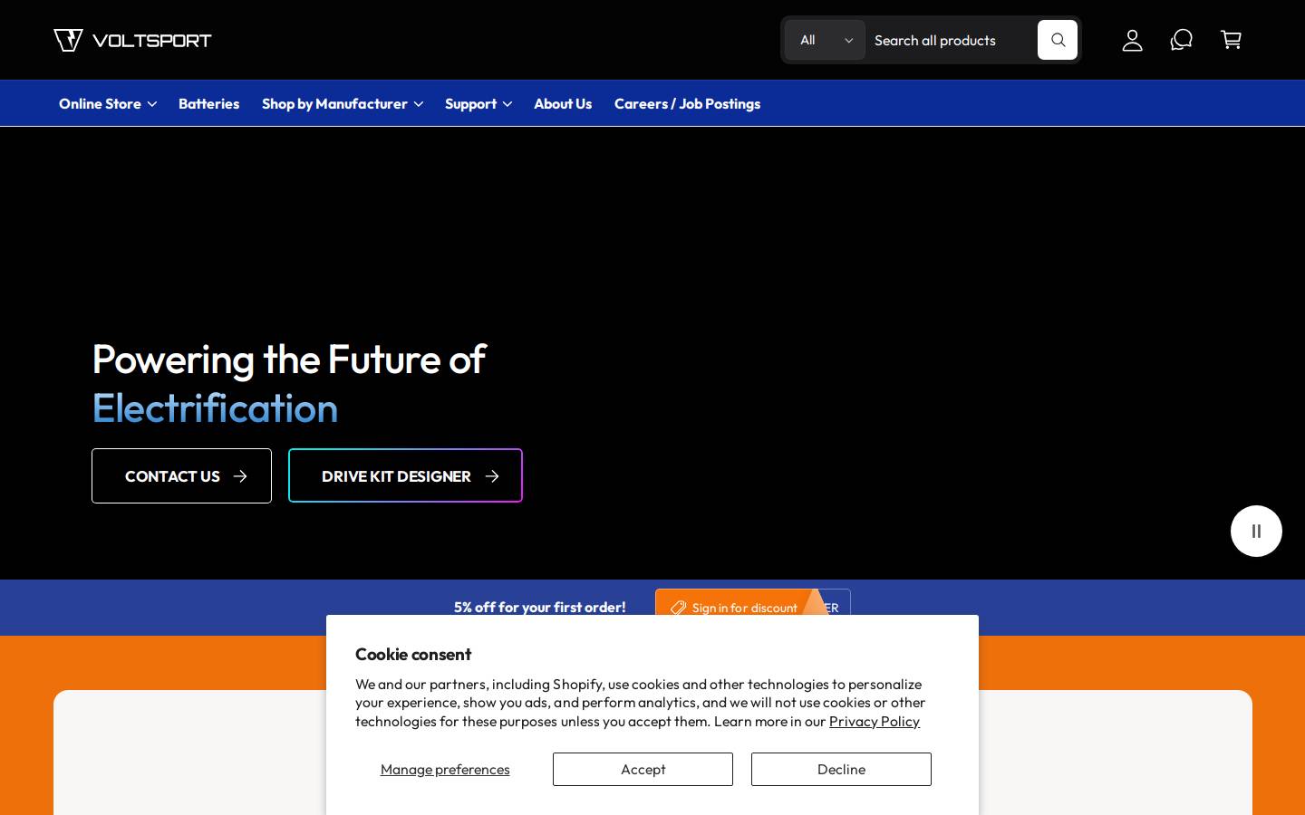 voltsport.co.uk homepage screenshot