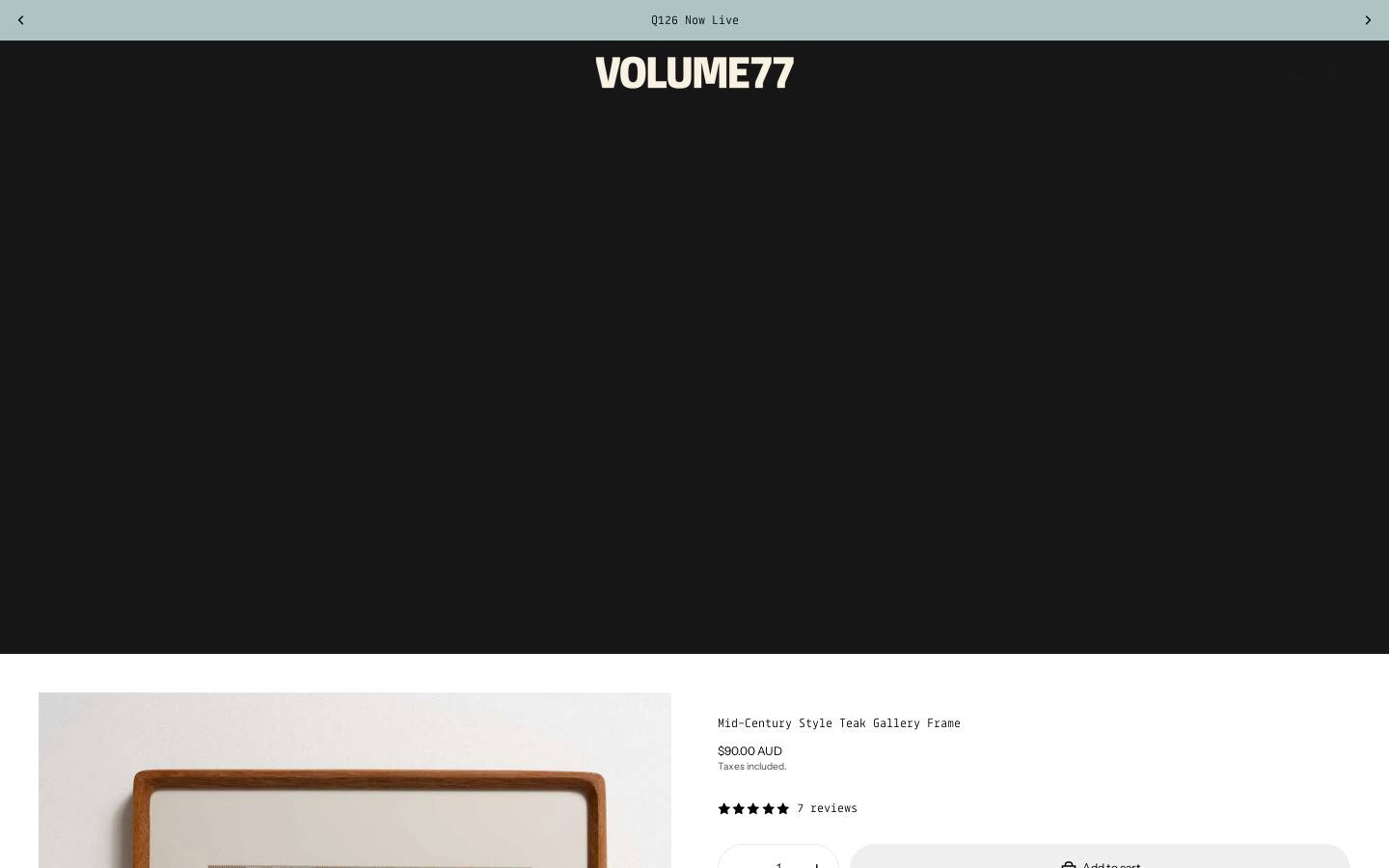 volume77.com homepage screenshot