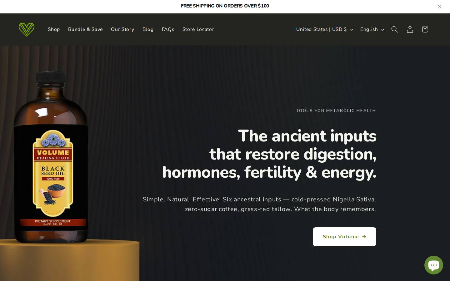 volumeusa.com homepage screenshot